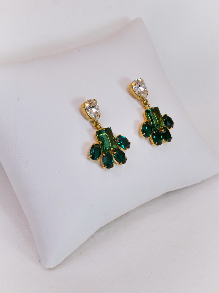 Emerald Bloom Gold Set