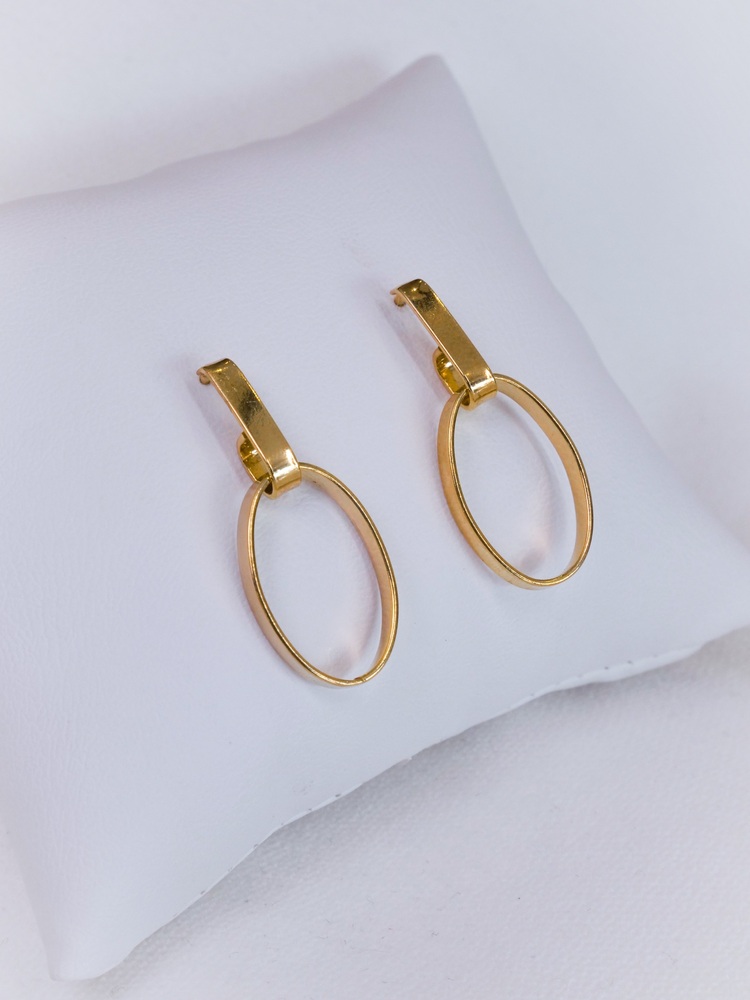 Gold Oval Link Drops