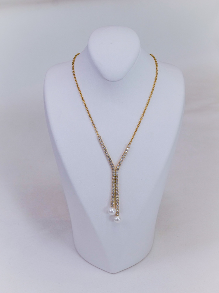 Tiny Golden Pearl Kolye