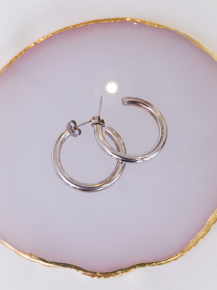 Timeless Silver Loops Küpe