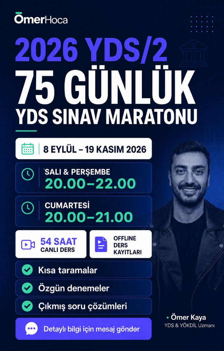 2026 YDS/2 Sınav Maratonu