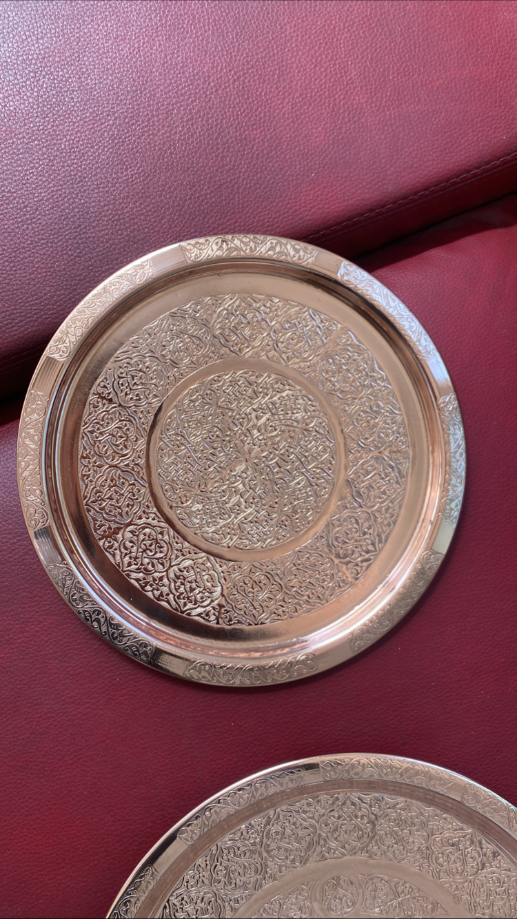 27 Cm Özel Nakışlı Tepsi 
