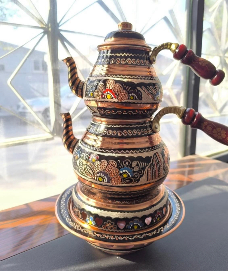 Özel İşlemeli Büyük Boy 3 litre kapasiteli Çaydanlık