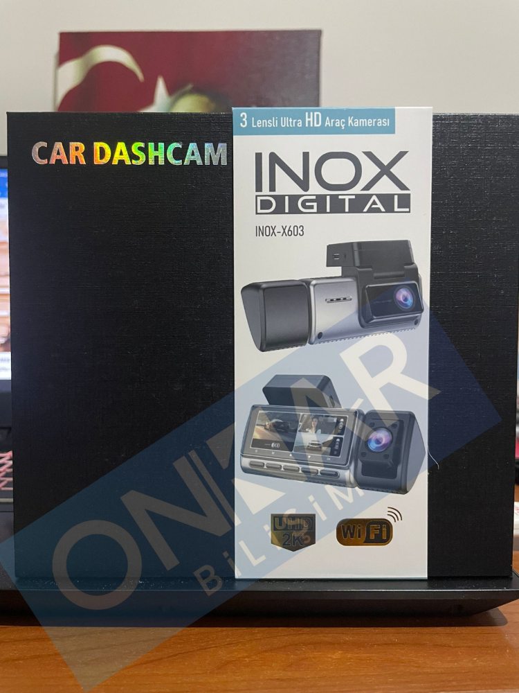 inoxdigital X603 2K 3 KAMERALI WİFİ BAĞLANTILI ARAÇ İÇİ VE ARAÇ DIŞI ARAÇ KAMERASI