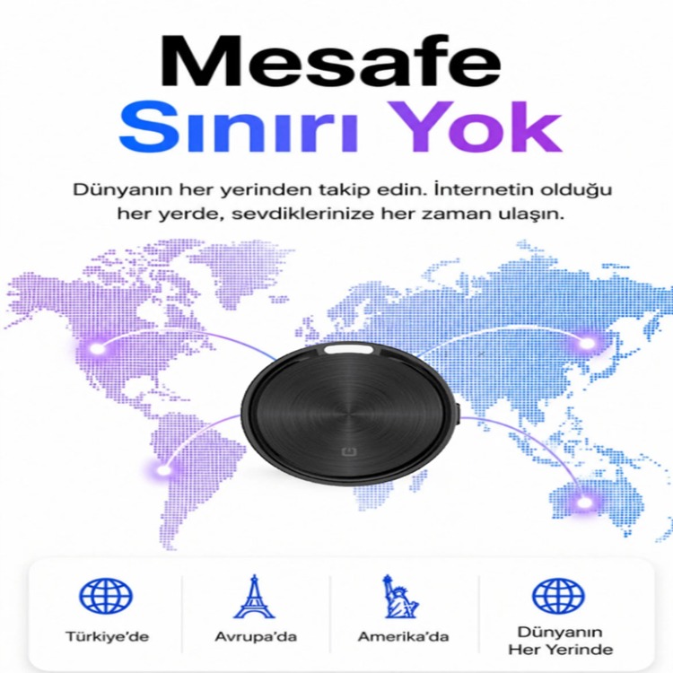ONKAR TAG Ios & Android Uyumlu Airtag Akıllı Gps Takip Cihazı(SİYAH)