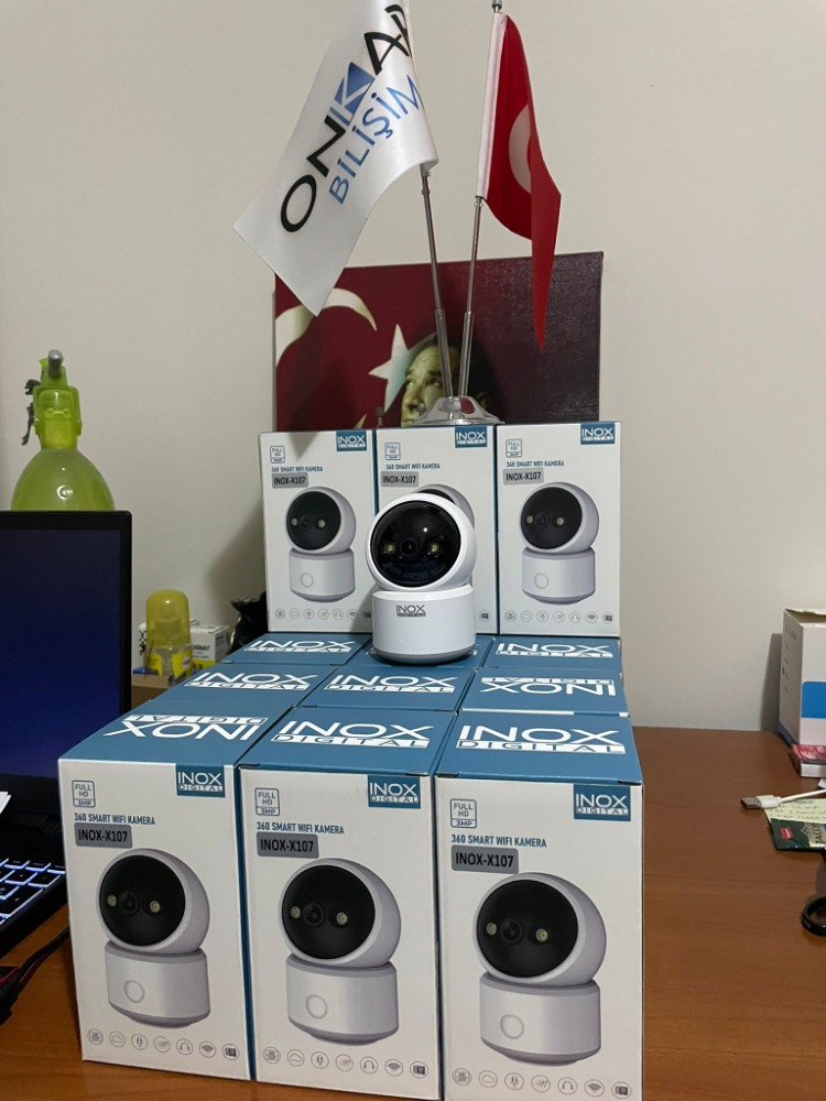 inoxdigital - X107 3MP Bebek / Bakıcı / Evcil Hayvan Kablosuz WİFİ Güvenlik Kamerası