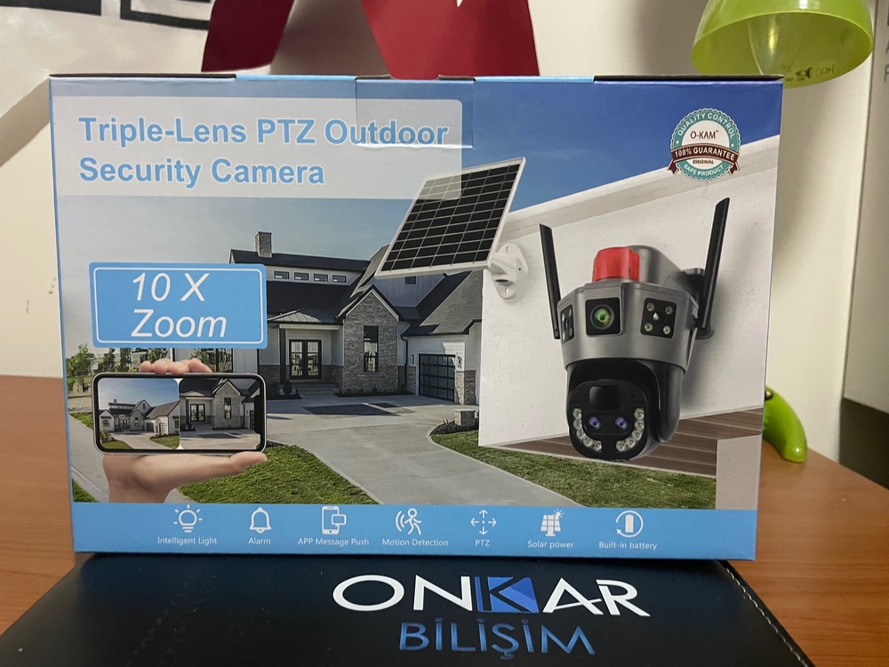 Okam Pro 6020 Solar Güneş Enerjili 4G Sim Kartlı 15MP 3 Lens 10X Optik Zoom Güvenlik Kamerası