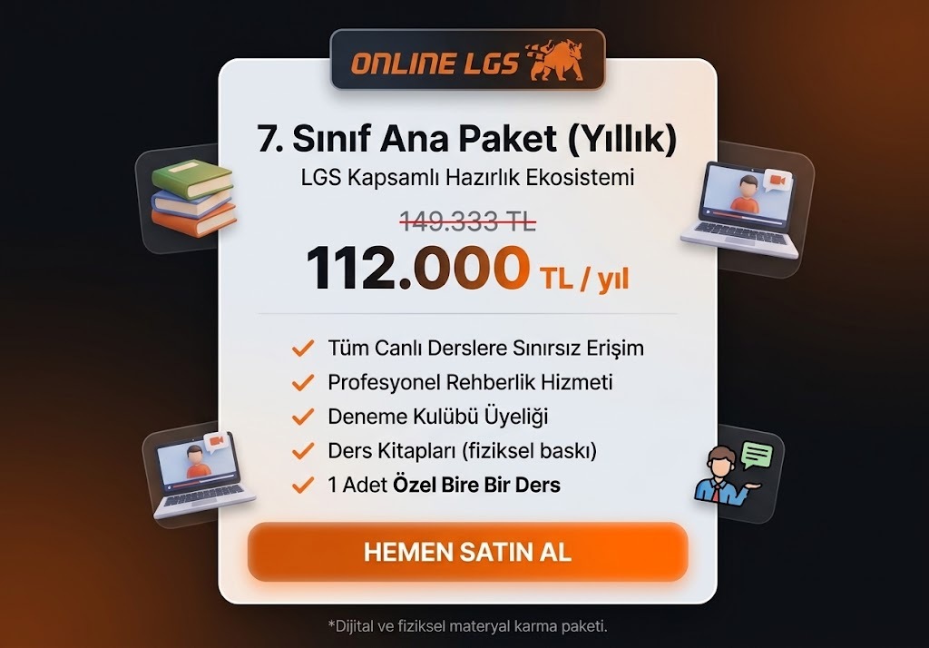 Online LGS - 7. Sınıf Ana Paket (Yıllık)