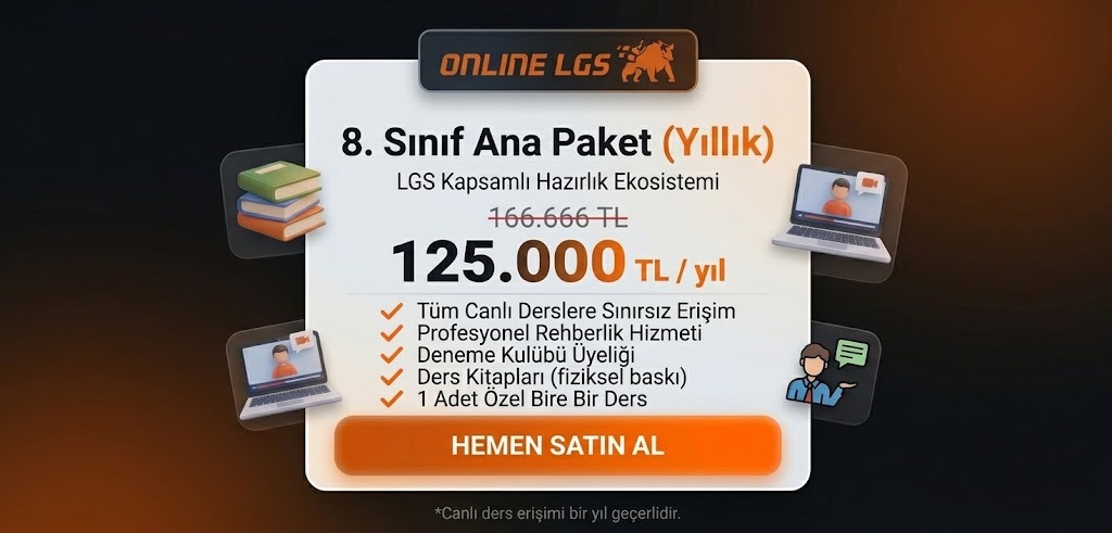 Online LGS - 8. Sınıf Ana Paket (Yıllık)
