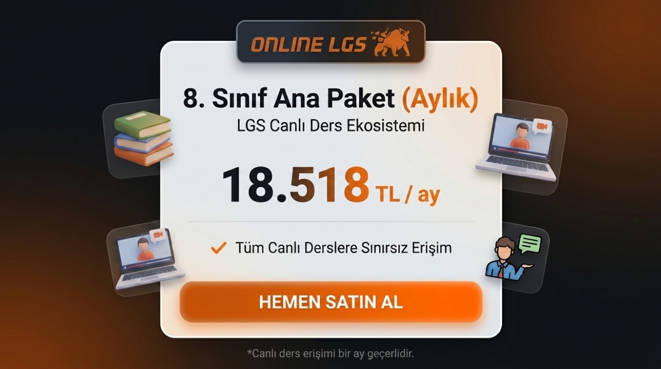 Online LGS - 8. Sınıf Ana Paket (Aylık)