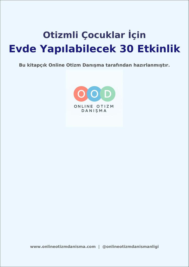 Otizmli Çoçuklar İçin Evde Yapılabilecek 30 Etkinlik