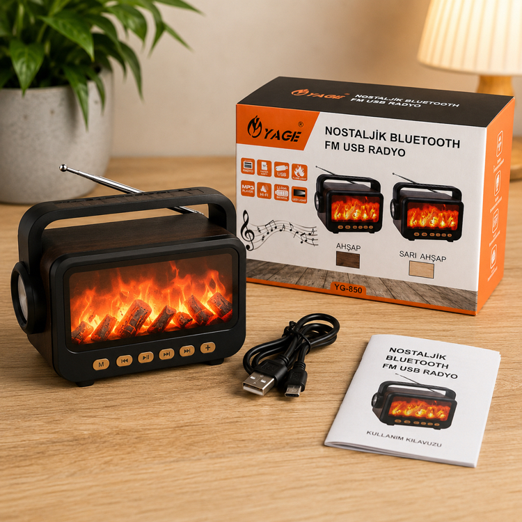 Nostaljik Bluetooth FM USB Radyo