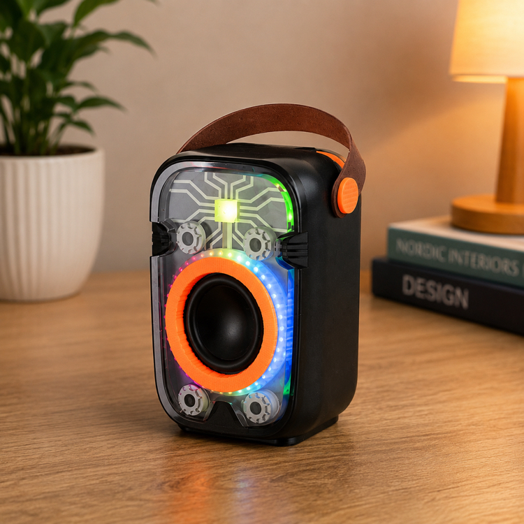LED Işıklı Taşınabilir Bluetooth Hoparlör (AJ-251)