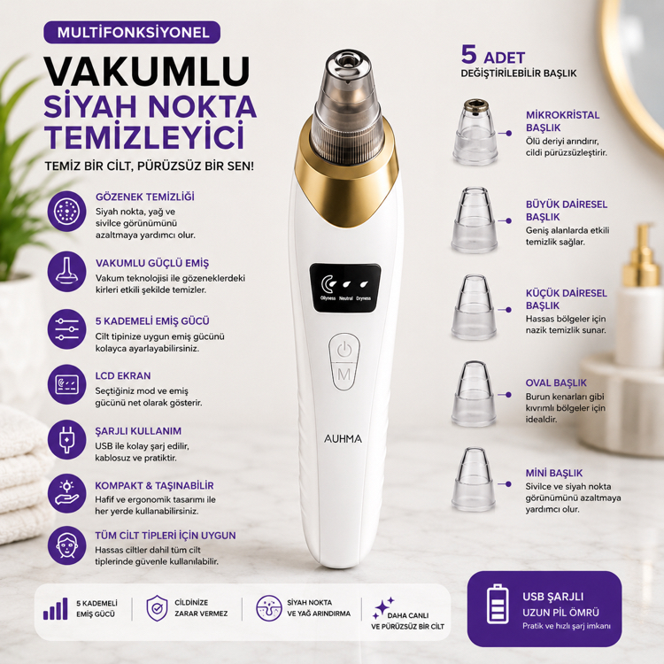 Vakumlu Siyah Nokta Temizleyici