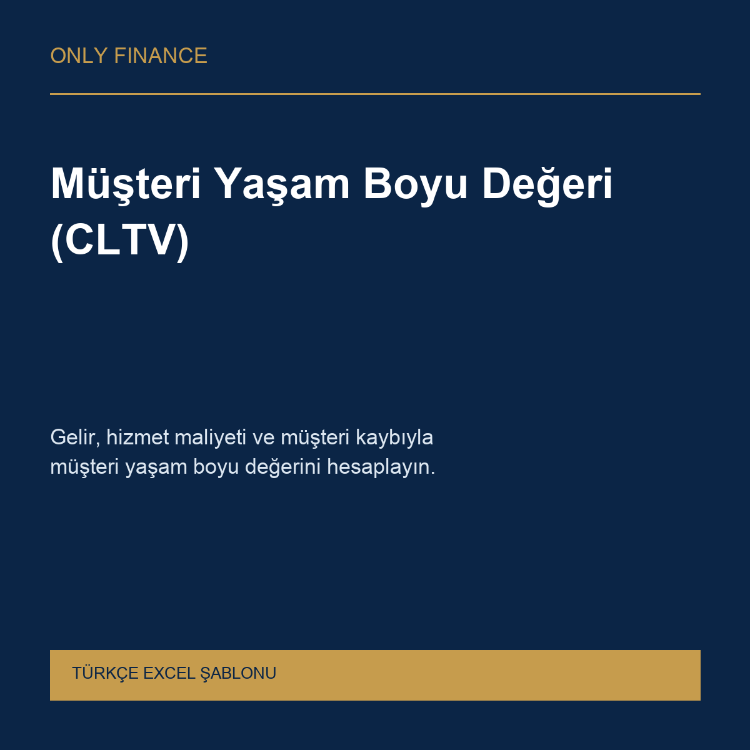 Müşteri Yaşam Boyu Değeri (CLTV) — Türkçe Excel