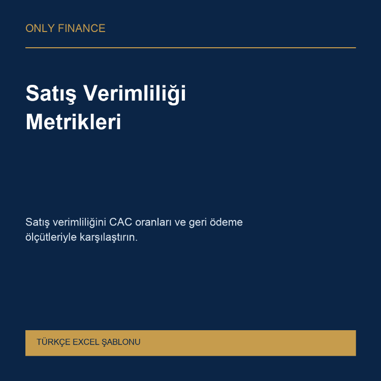 Satış Verimliliği Metrikleri — Türkçe Excel