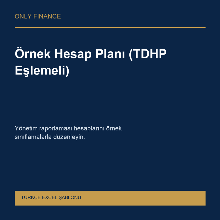Örnek Hesap Planı (TDHP Eşlemeli) — Türkçe Excel