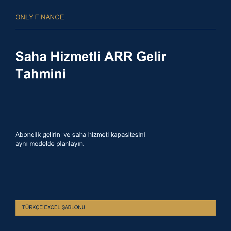 Saha Hizmetli ARR Gelir Tahmini — Türkçe Excel