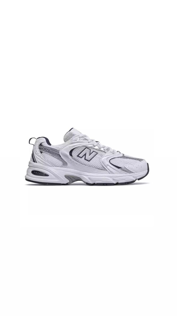New Balance 530 White Silver Navy Blue