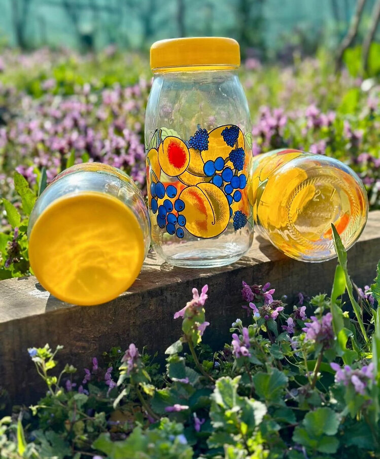 Vintage 80s Le Parfait Made in France Jar Glass jar with plastic lid
