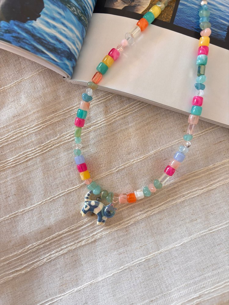 Sea Glass Cat Kolye