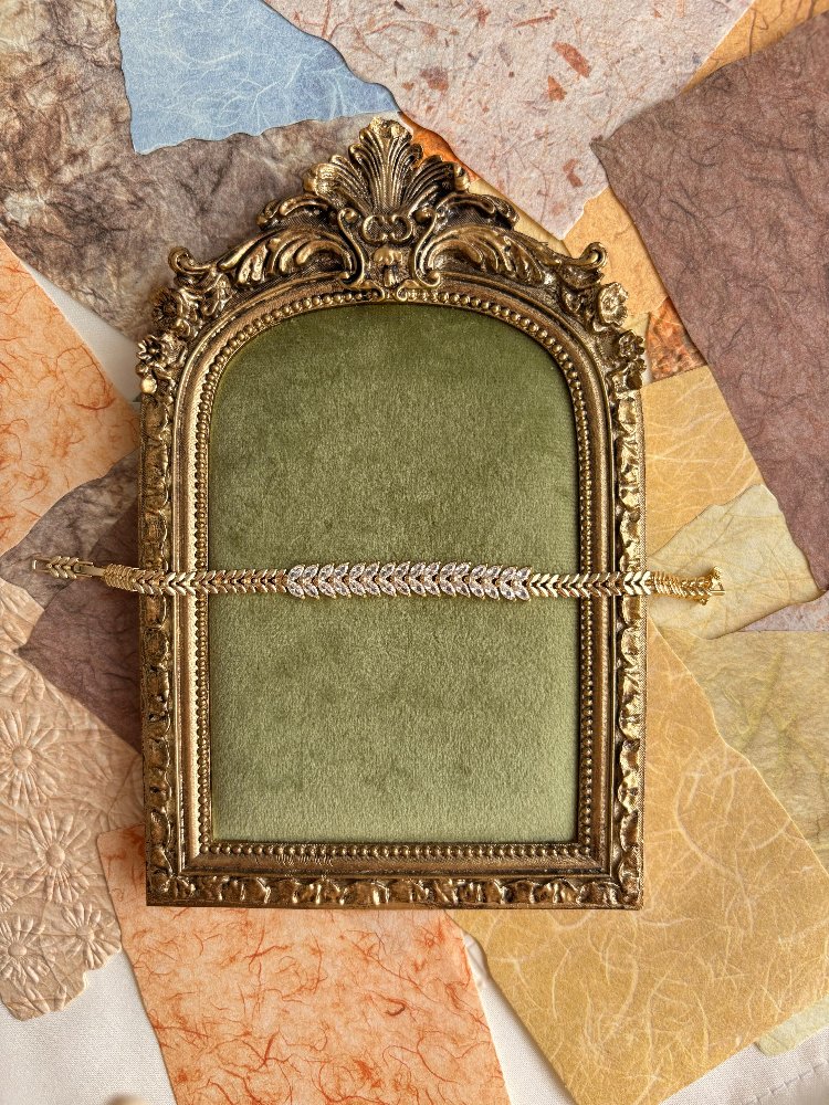 14K Gold Kaplama Başak Model Bileklik 