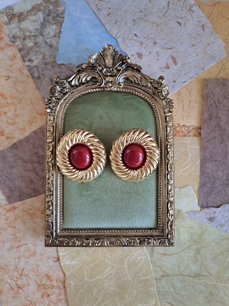 Vintage Görünümlü Pirinç Küpe 