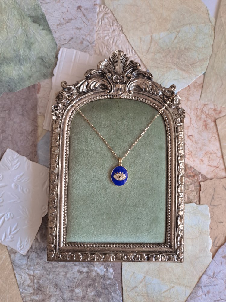 316L Çelik Göz Detaylı Kolye 