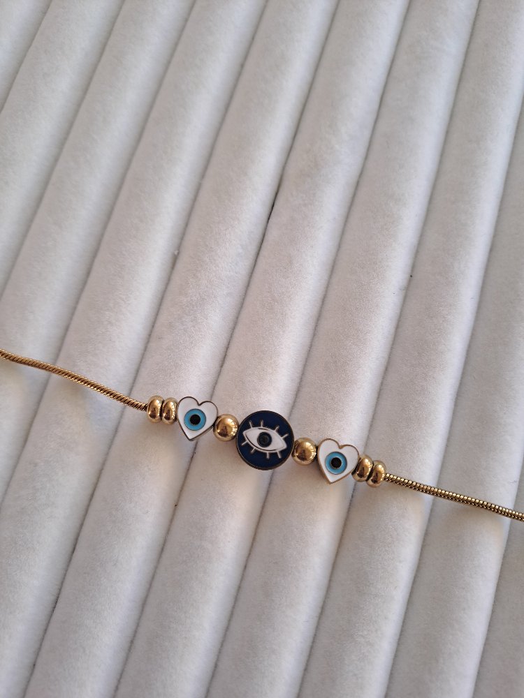 316L Çelik Göz Model Charm Bileklik