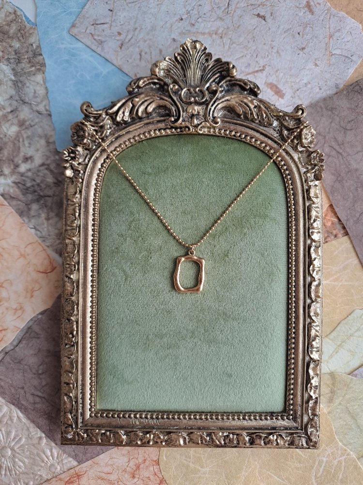 316L Çelik Gold Renkli Minimal Kolye 