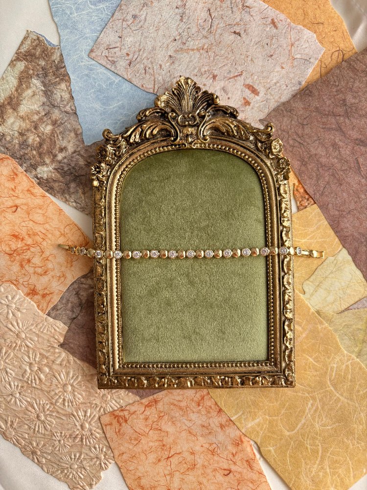 14K Gold Kaplama Zirkon Taşlı Bileklik 