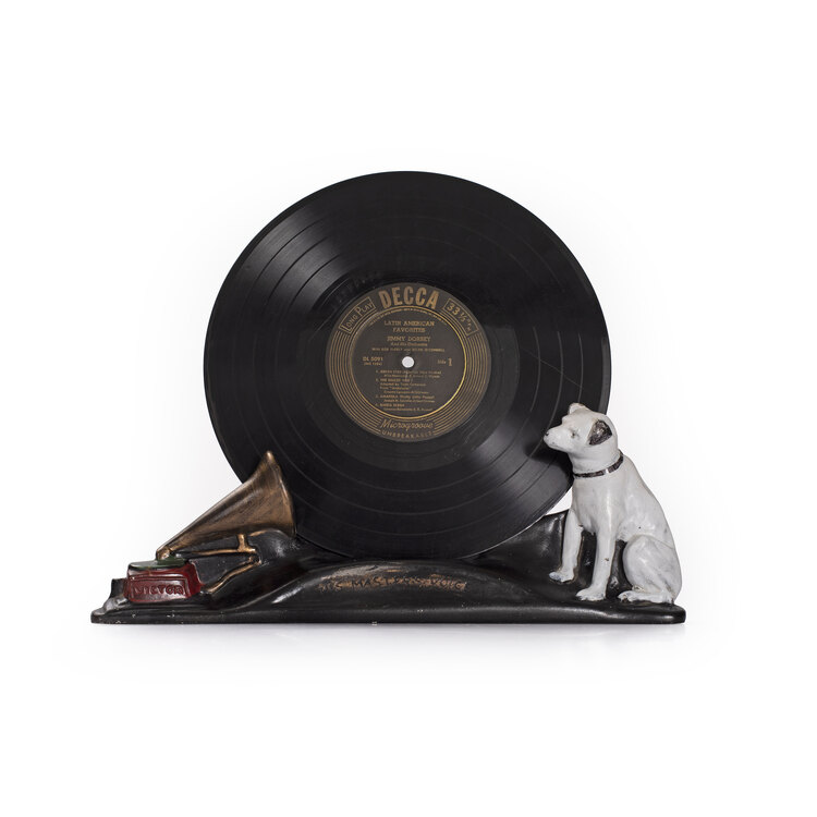 Vintage His Master Voice Plak Standı. Made in England