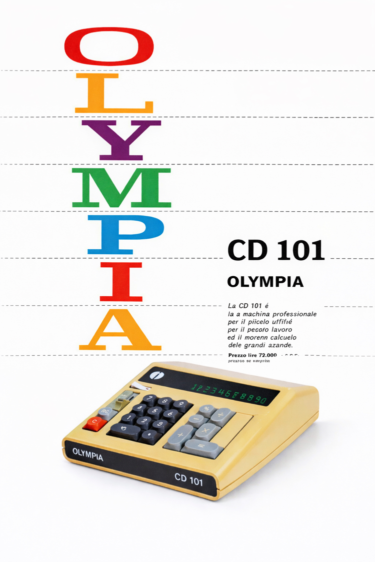 70’ler Olympia CD 101 Hesap Makinesi. Made in Germany