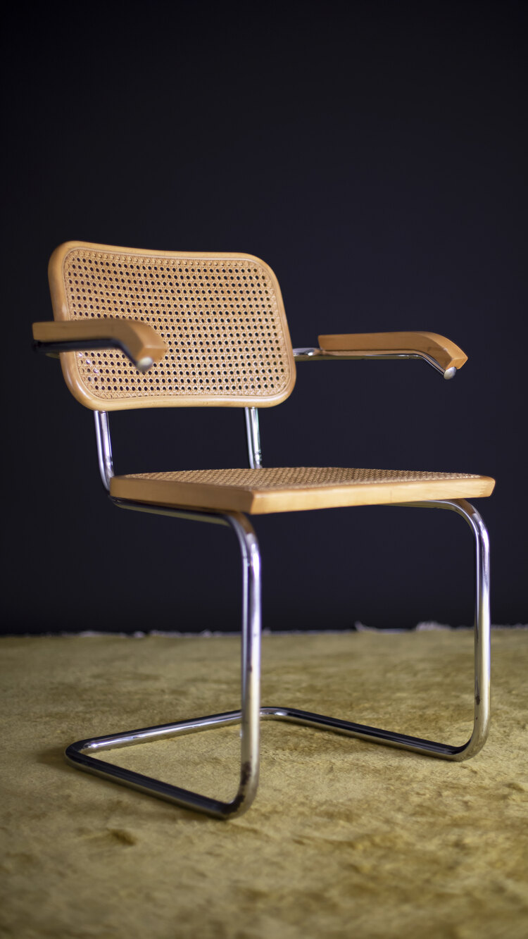 Marcel Breuer Tasarımı Cesca Hazeranlı Sandalye. Made in Italy