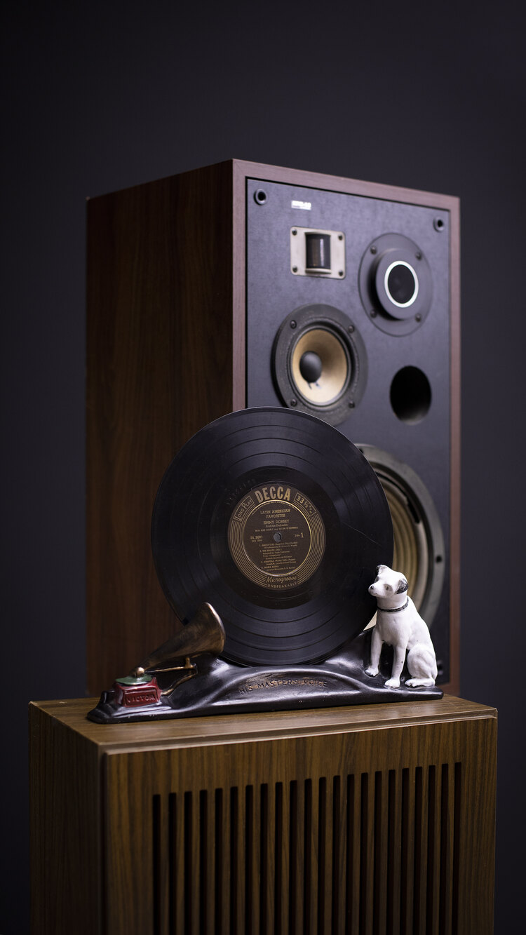 Vintage His Master Voice Plak Standı. Made in England