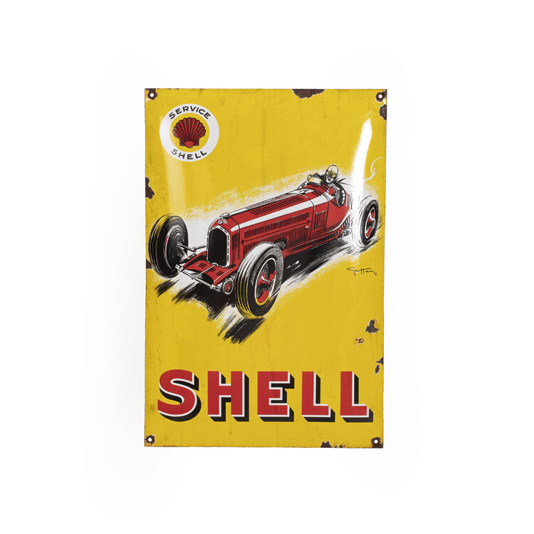 Vintage Shell Büyük Boy Emaye Tabela. 60x40cm Ölçüsünde. Made in U.K.