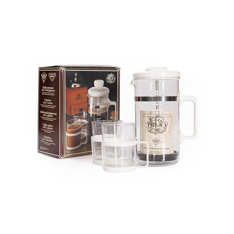 Vintage Koffee Primo French Press Seti. Made in Western Germany.