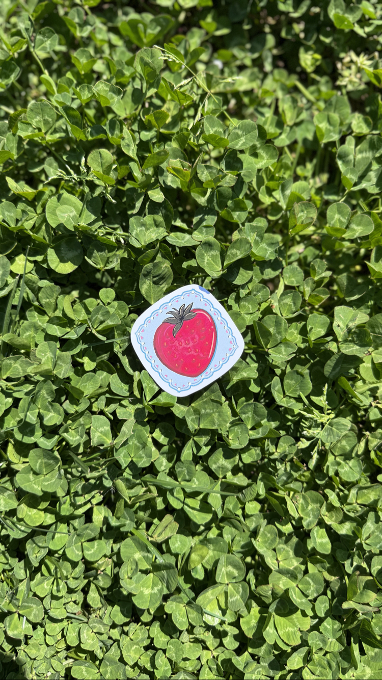Kırmızı Çilek Sticker 