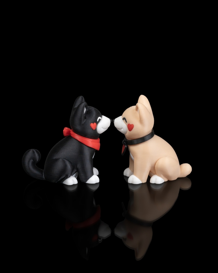 Sevimli Aşık Köpekler Masa Süsü