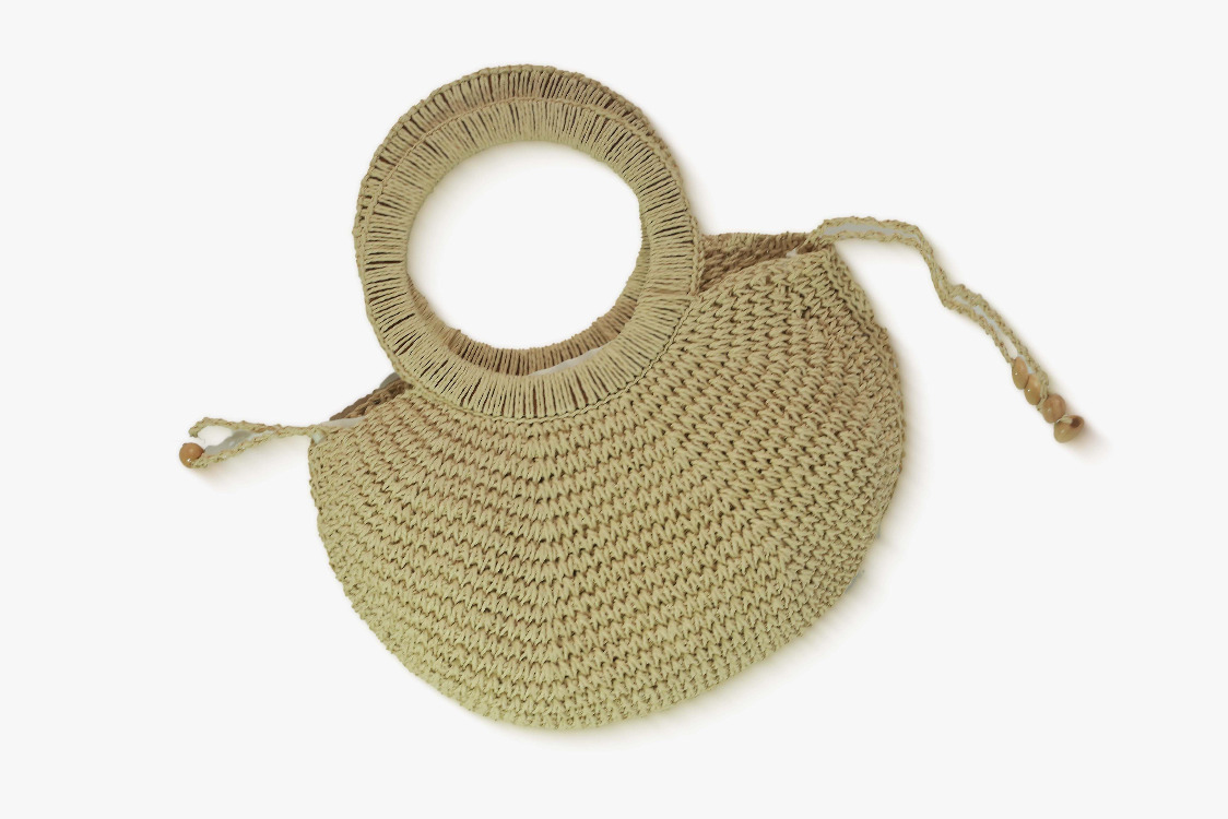 El Yapımı Doğal Dokulu Örgü Çanta | Minimalist Bej Tote | Handcrafted Woven Crochet Tote Bag