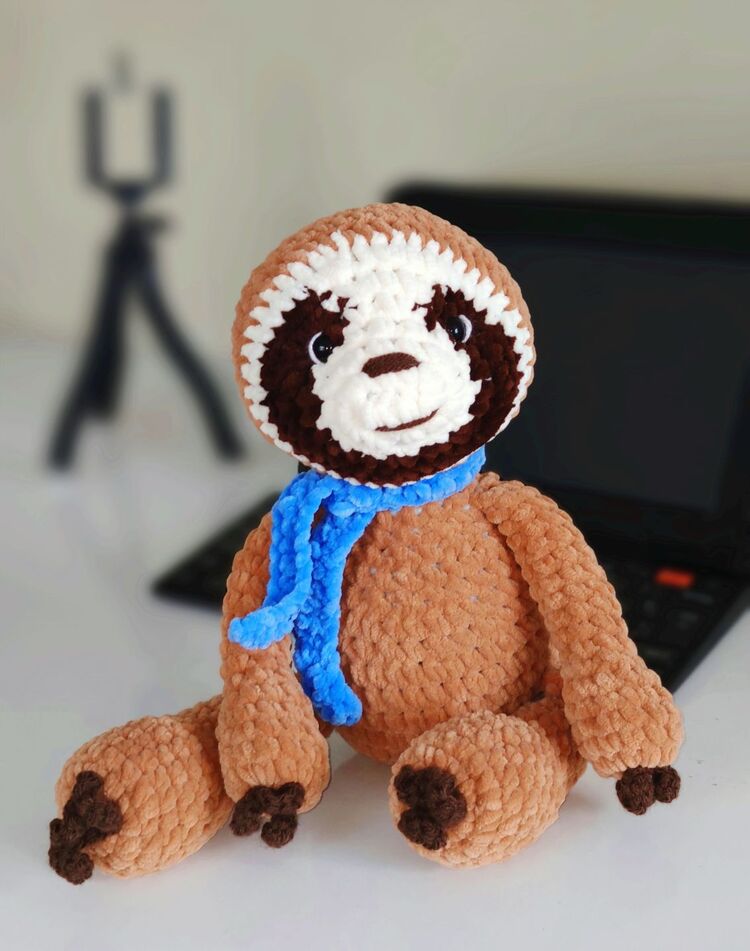 tembel hayvan amigurumi 
