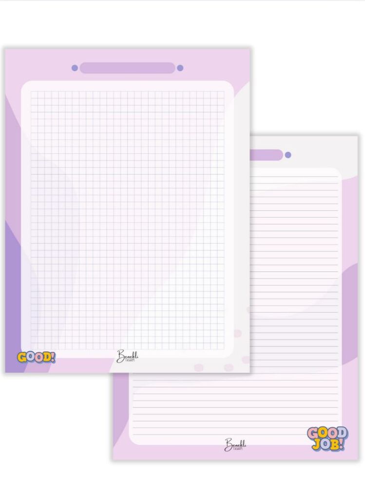 Benekli Tasarım Kareli Defter / Planlayıcı / Not Defteri / Blok Not
