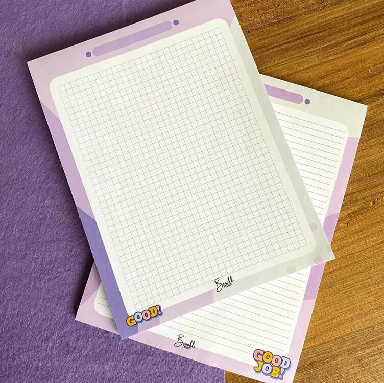 Benekli Tasarım Kareli Defter / Planlayıcı / Not Defteri / Blok Not