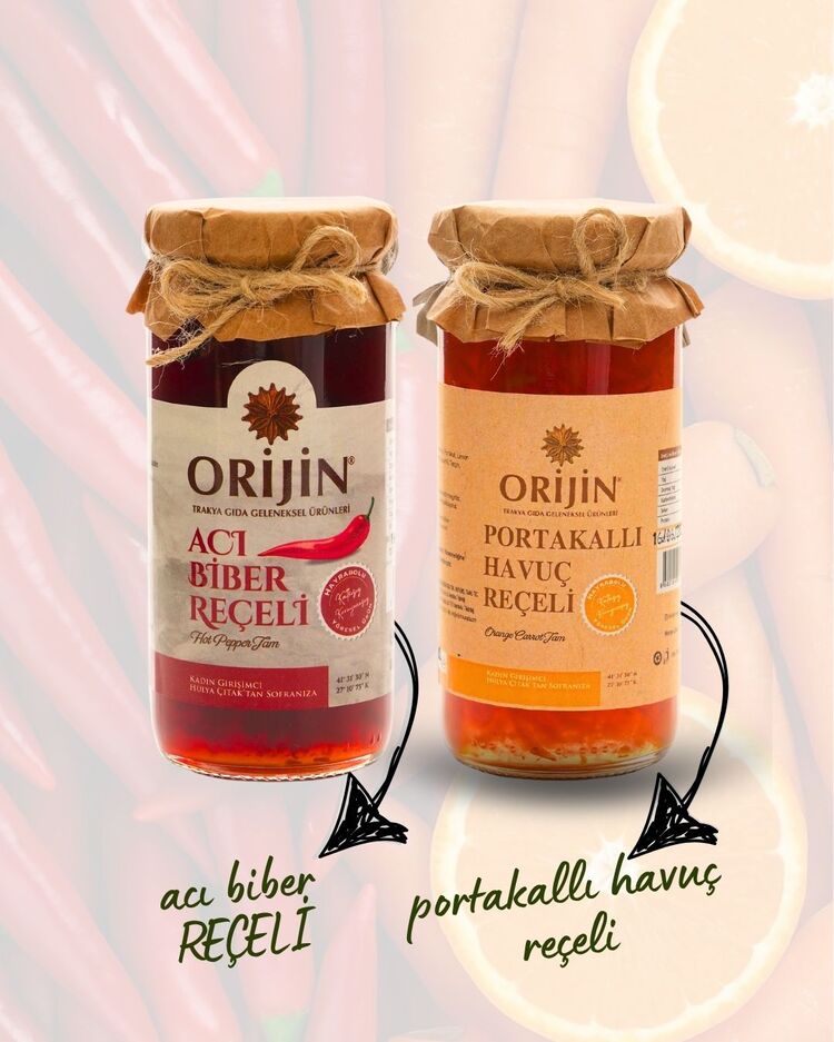 Acı Biber Reçeli 300 gr & Portakallı Havuç Reçeli 300 gr