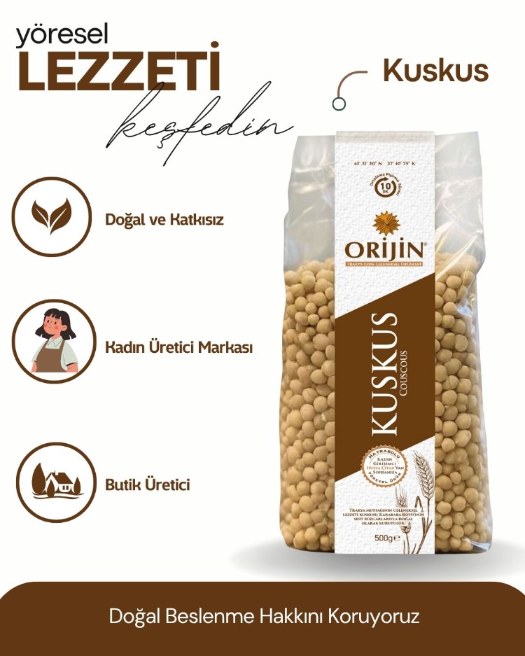 KÖY KUSKSUS KÜÇÜK TANELİ (0 NUMARA) 500 GR