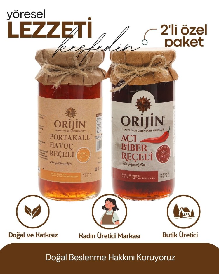 Acı Biber Reçeli 300 gr & Portakallı Havuç Reçeli 300 gr