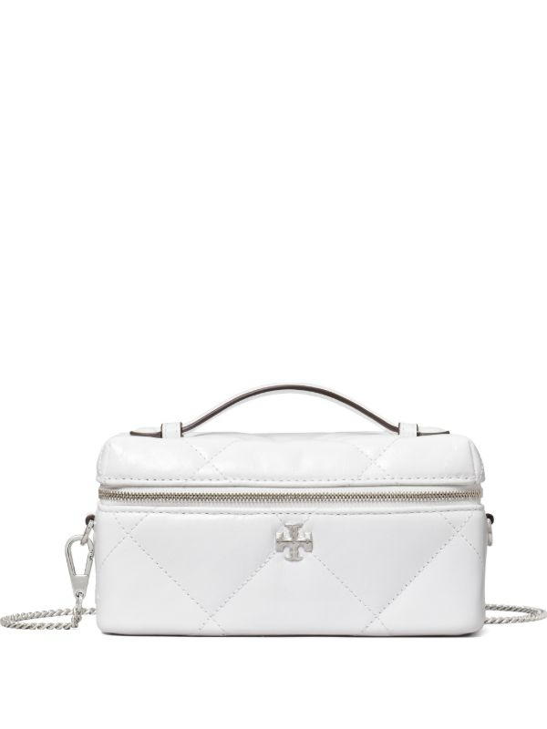 TORY BURCH Kira diamond-quilt distressed vanity case