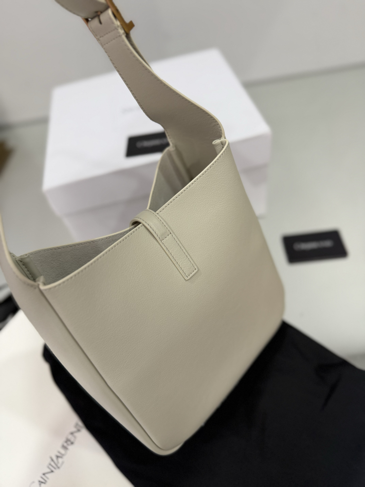 ysl white small calfskin