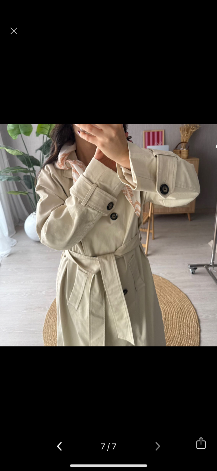 Zara fularlı trençkot