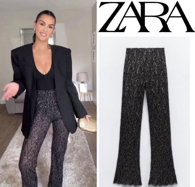 Zara transparan Payet tayt